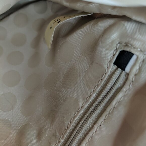 Kate Spade Flatiron Cammy Striped Nylon Shoulder Bag Purse Black White Crossbody - Picture 12 of 16